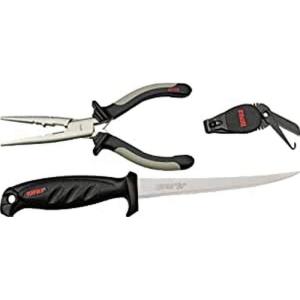 image:imageRapala Combo Pack 6 12 Pliers  Falcon Fillet Knife  Clipper Sheath